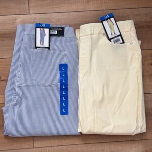 Mario Serrani Blue Striped and Yellow Chinos